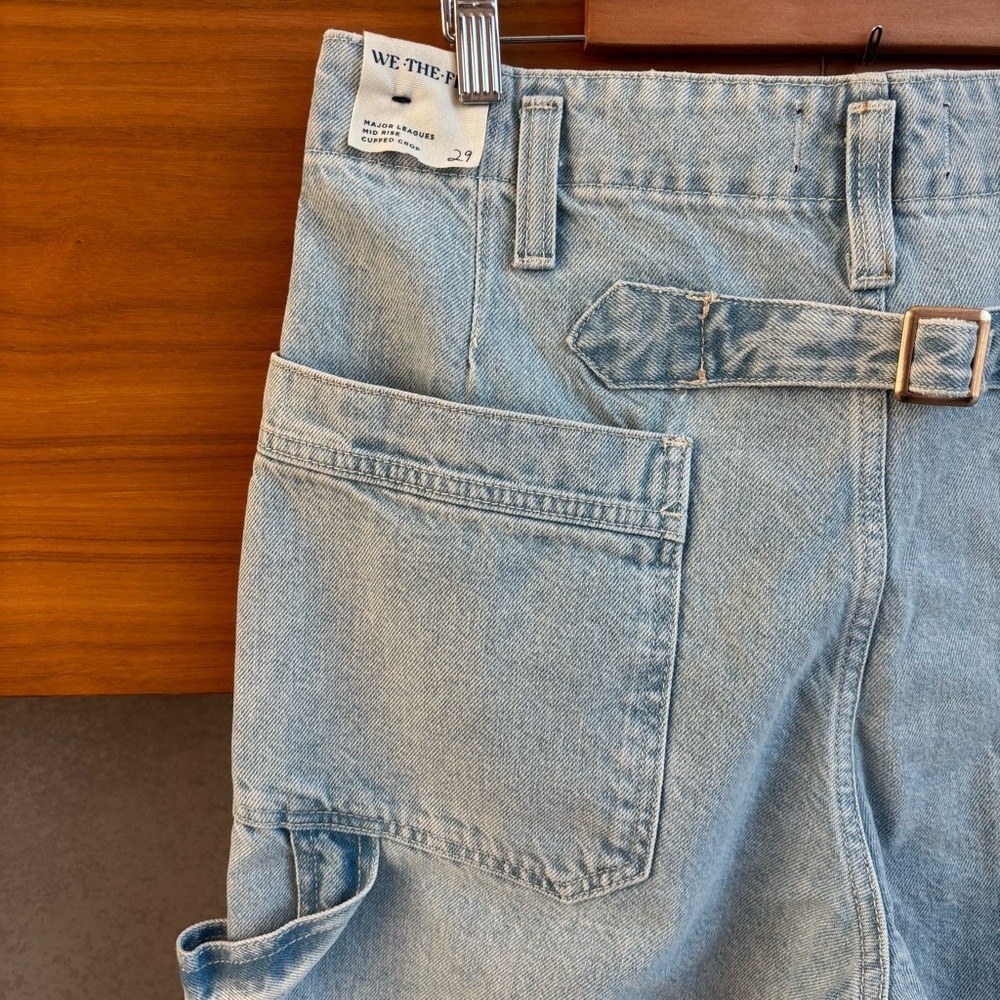 NWOT We The Free Major Leagues Mid-Rise Cuffed Jeans, Size 29 - Picture 14 of 16